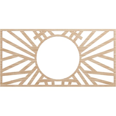 Ekena Millwork Hoover Wood Fretwork Pierced Ceiling Medallion, Alder, 24"W x 12"H x 8 7/8"ID x 1/4"T CMWP24X12X0250HOAL